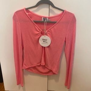 Long sleeve pink shirt